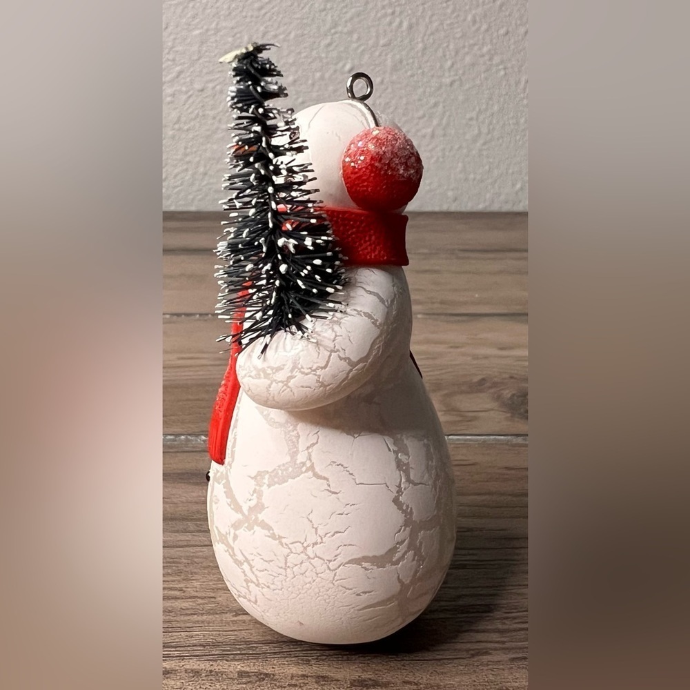 Hallmark Keepsake 2010 Christmas Ornament “Sprited Snowman with tree & Red Scarf - Picture 4 of 9